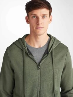 Men's Hoodie Quinn Cotton Modal Soft Green -Derek Rose Shop 3172 QUIN001GRE 35716