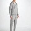 Men's Hoodie Quinn Cotton Modal Silver -Derek Rose Shop 3172 QUIN001SIL 36222
