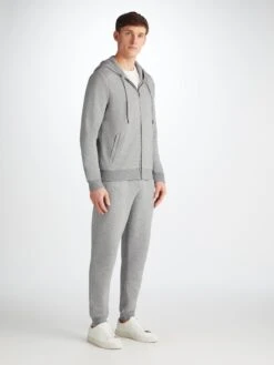 Men's Hoodie Quinn Cotton Modal Silver