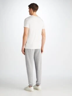 Men's Sweatpants Quinn Cotton Modal Silver -Derek Rose Shop 3173 QUIN001SIL 36134