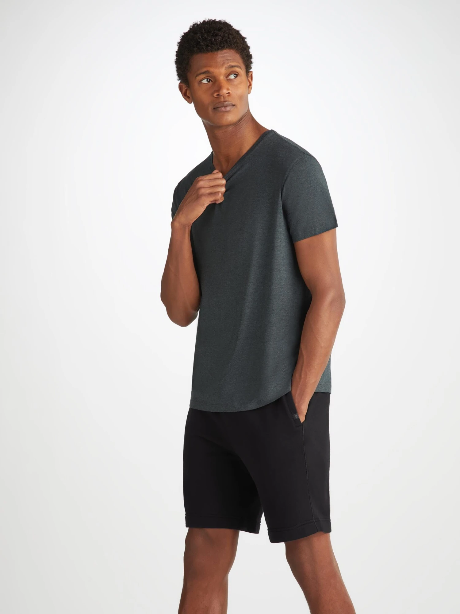 Men's Sweat Shorts Quinn Cotton Modal Black 5 Men's Sweat Shorts Quinn Cotton Modal Black - Image 3