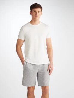 Men's Sweat Shorts Quinn Cotton Modal Silver