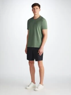 Men's T-Shirt Barny Pima Cotton Soft Green -Derek Rose Shop 3175 BARN002GRE 34944