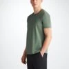 Men's T-Shirt Barny Pima Cotton Soft Green -Derek Rose Shop 3175 BARN002GRE 35057