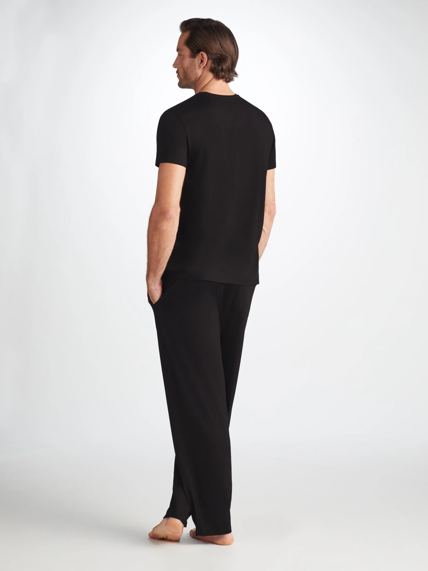 Men's Lounge Trousers Basel Micro Modal Stretch Black 6 Men's Lounge Trousers Basel Micro Modal Stretch Black - Image 4