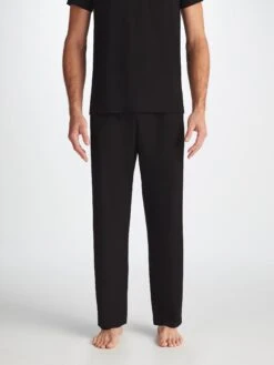 Men's Lounge Trousers Basel Micro Modal Stretch Black 10 Men's Lounge Trousers Basel Micro Modal Stretch Black -Derek Rose Shop 3558 BASE001BLA 28990