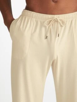 Men's Lounge Trousers Basel Micro Modal Stretch Ecru -Derek Rose Shop 3558 BASE017ECR 3578