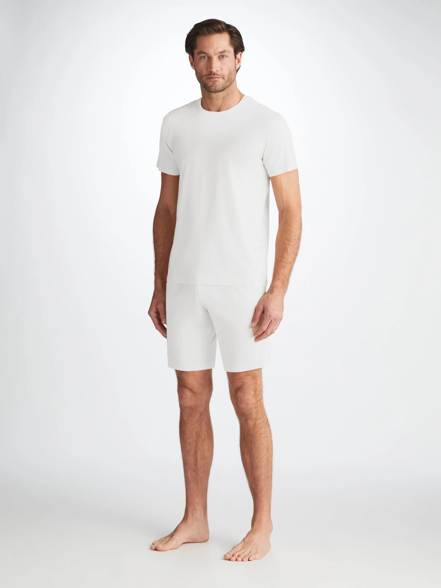 Men's Lounge Shorts Basel Micro Modal Stretch White 5 Men's Lounge Shorts Basel Micro Modal Stretch White - Image 3