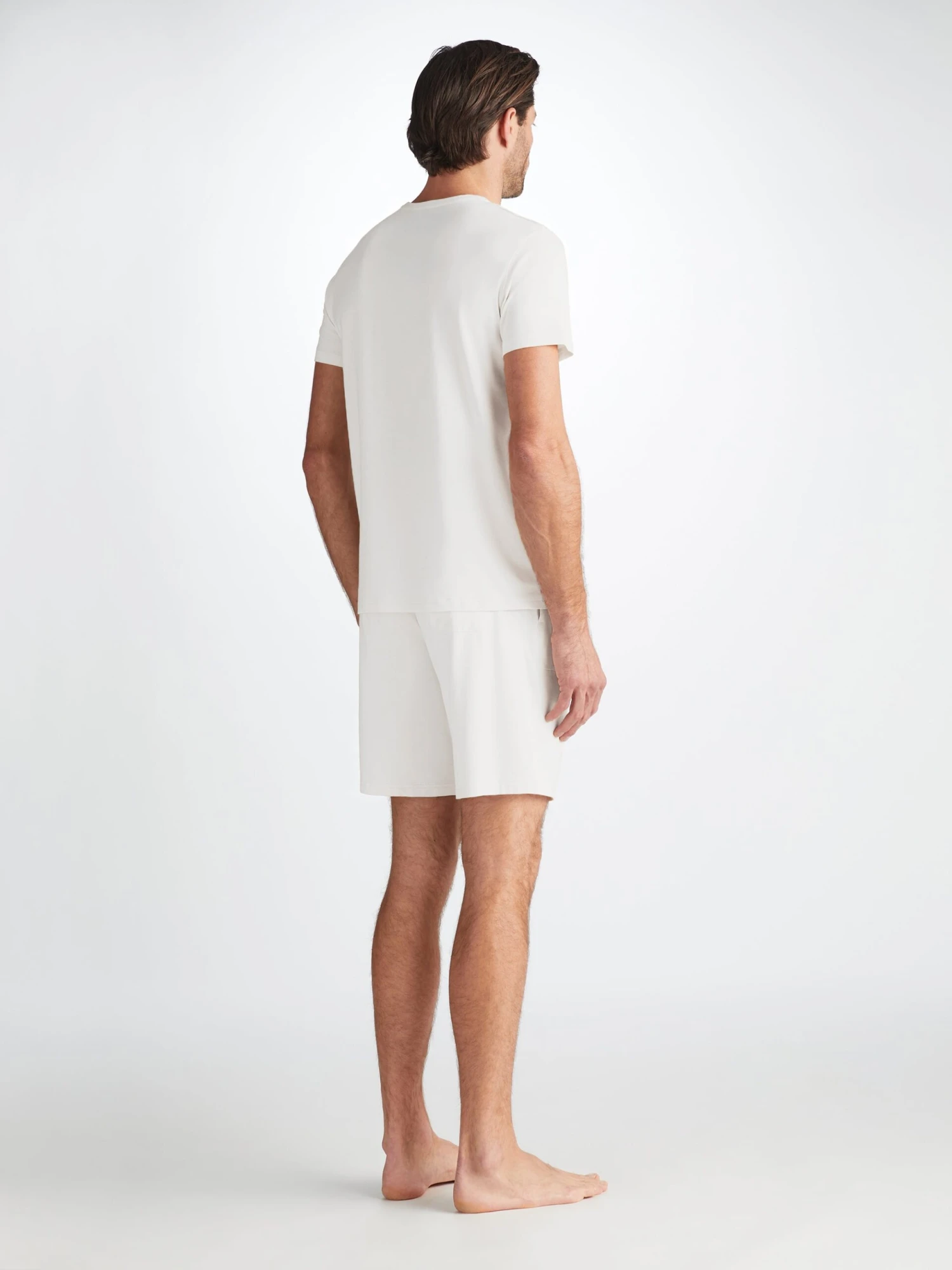 Men's Lounge Shorts Basel Micro Modal Stretch White 6 Men's Lounge Shorts Basel Micro Modal Stretch White - Image 4