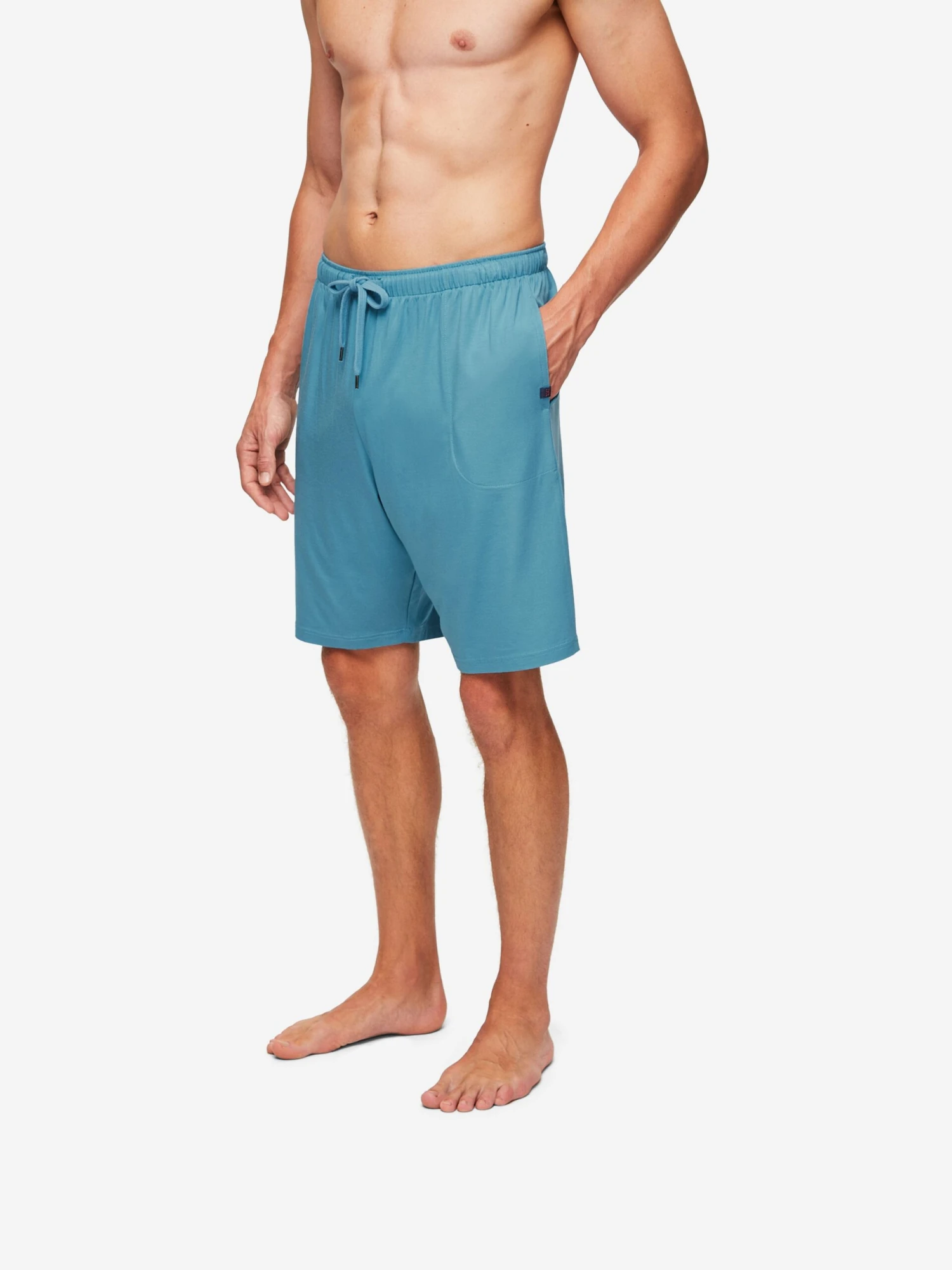 Men's Lounge Shorts Basel Micro Modal Stretch Harbour Blue 7 Men's Lounge Shorts Basel Micro Modal Stretch Harbour Blue - Image 5