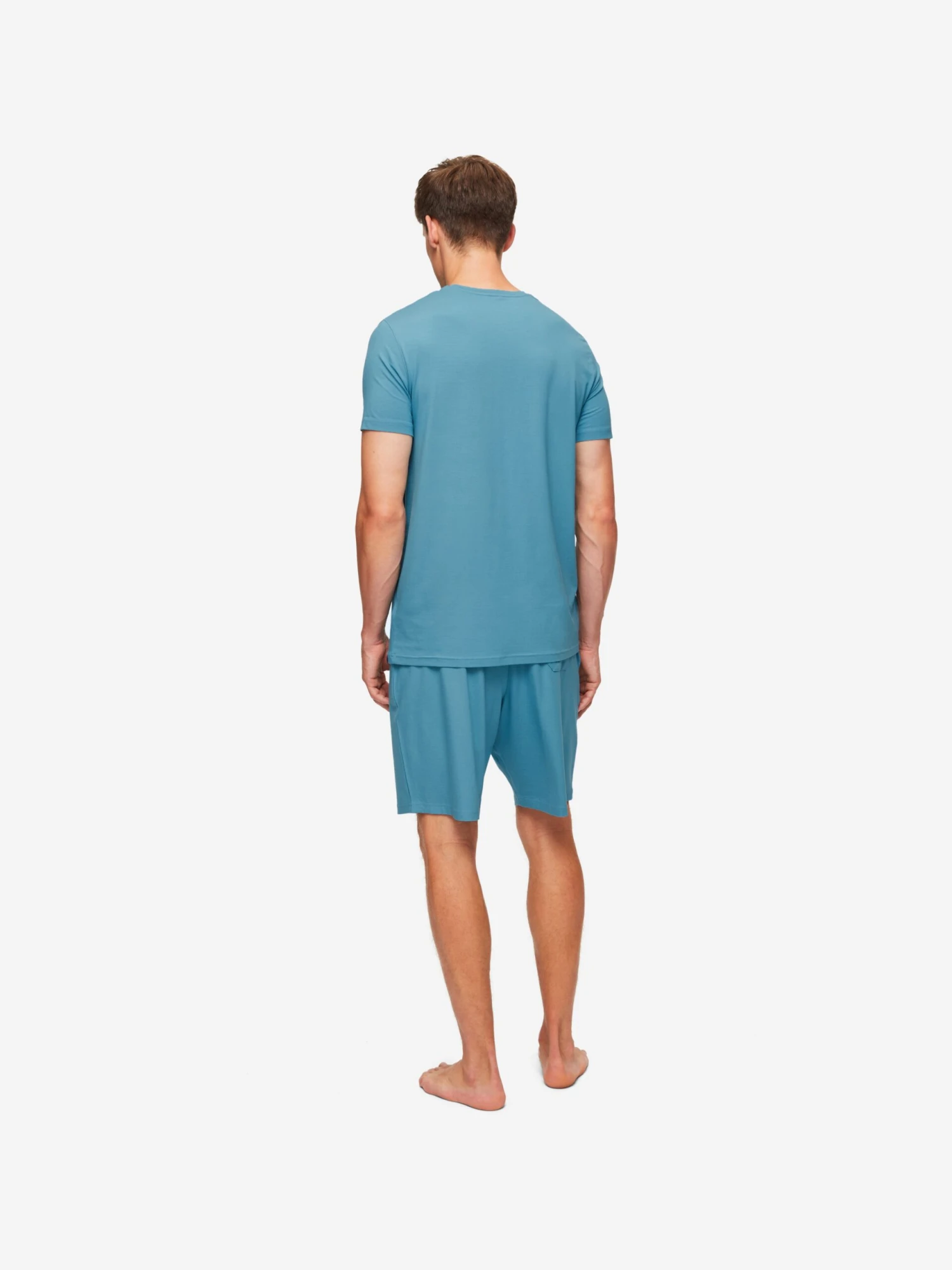 Men's Lounge Shorts Basel Micro Modal Stretch Harbour Blue 6 Men's Lounge Shorts Basel Micro Modal Stretch Harbour Blue - Image 4