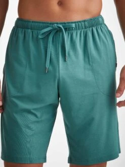 Men's Lounge Shorts Basel Micro Modal Stretch Teal -Derek Rose Shop 3559 BASE014TEA 2051