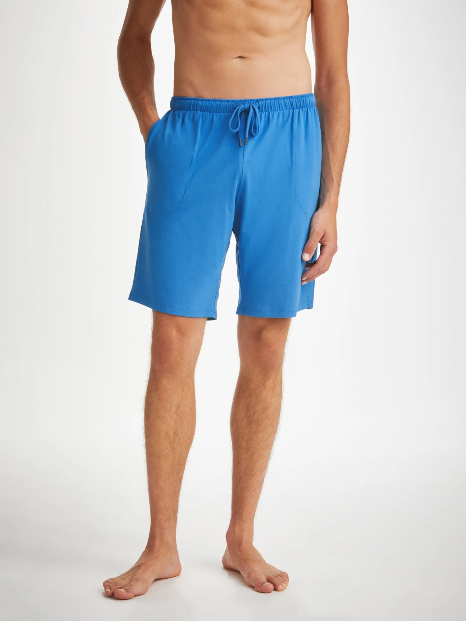 Men's Lounge Shorts Basel Micro Modal Stretch Azure Blue 7 Men's Lounge Shorts Basel Micro Modal Stretch Azure Blue - Image 5