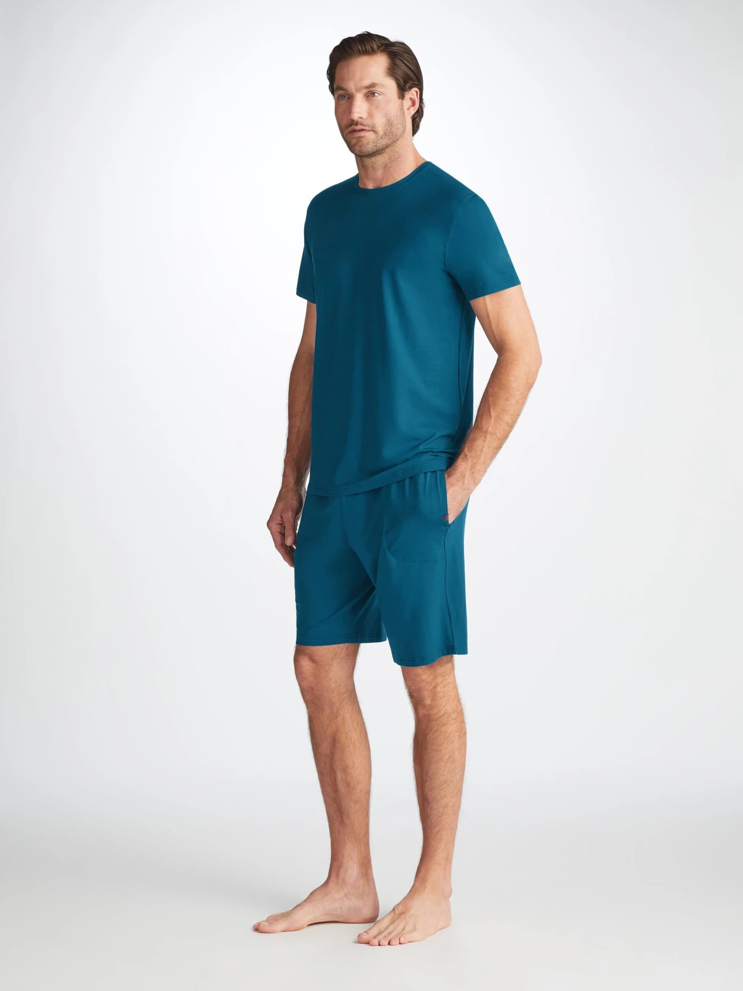 Men's Lounge Shorts Basel Micro Modal Stretch Poseidon Blue 3 Men's Lounge Shorts Basel Micro Modal Stretch Poseidon Blue