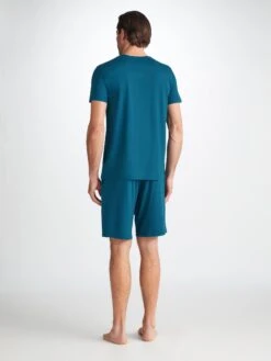 Men's Lounge Shorts Basel Micro Modal Stretch Poseidon Blue 10 Men's Lounge Shorts Basel Micro Modal Stretch Poseidon Blue -Derek Rose Shop 3559 BASE017BLU 28602