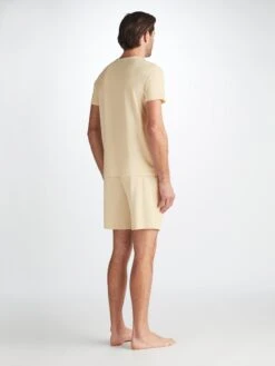 Men's Lounge Shorts Basel Micro Modal Stretch Ecru -Derek Rose Shop 3559 BASE017ECR 27668
