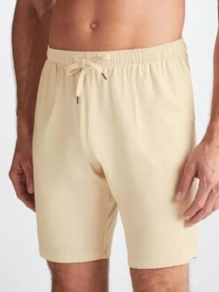 Men's Lounge Shorts Basel Micro Modal Stretch Ecru -Derek Rose Shop 3559 BASE017ECR 27722