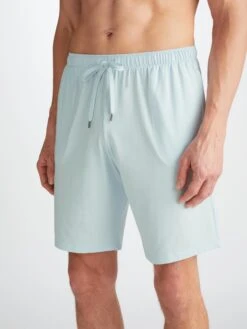 Men's Lounge Shorts Basel Micro Modal Stretch Ice Blue -Derek Rose Shop 3559 BASE017SKY 38530