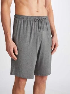 Men's Lounge Shorts Marlowe Micro Modal Stretch Charcoal -Derek Rose Shop 3559 MARL001CHA 30048