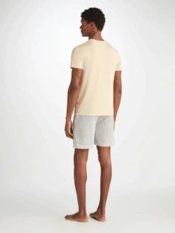 Men's Lounge Shorts Amalfi 20 Cotton Batiste Blue -Derek Rose Shop 3560 AMAL020BLU 2276 3000x RETOUCH