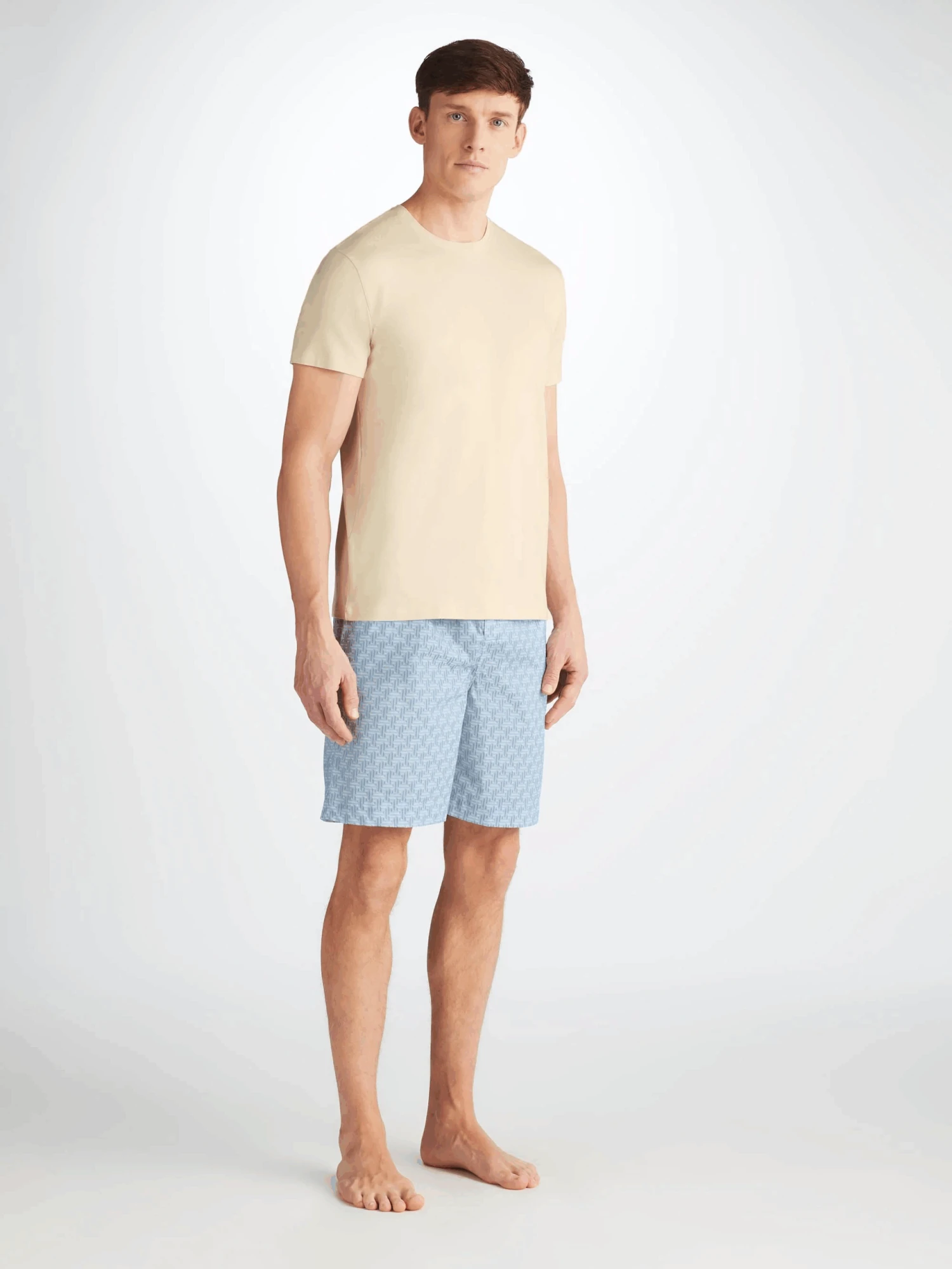 Men's Lounge Shorts Ledbury 72 Cotton Batiste Blue 5 Men's Lounge Shorts Ledbury 72 Cotton Batiste Blue - Image 3