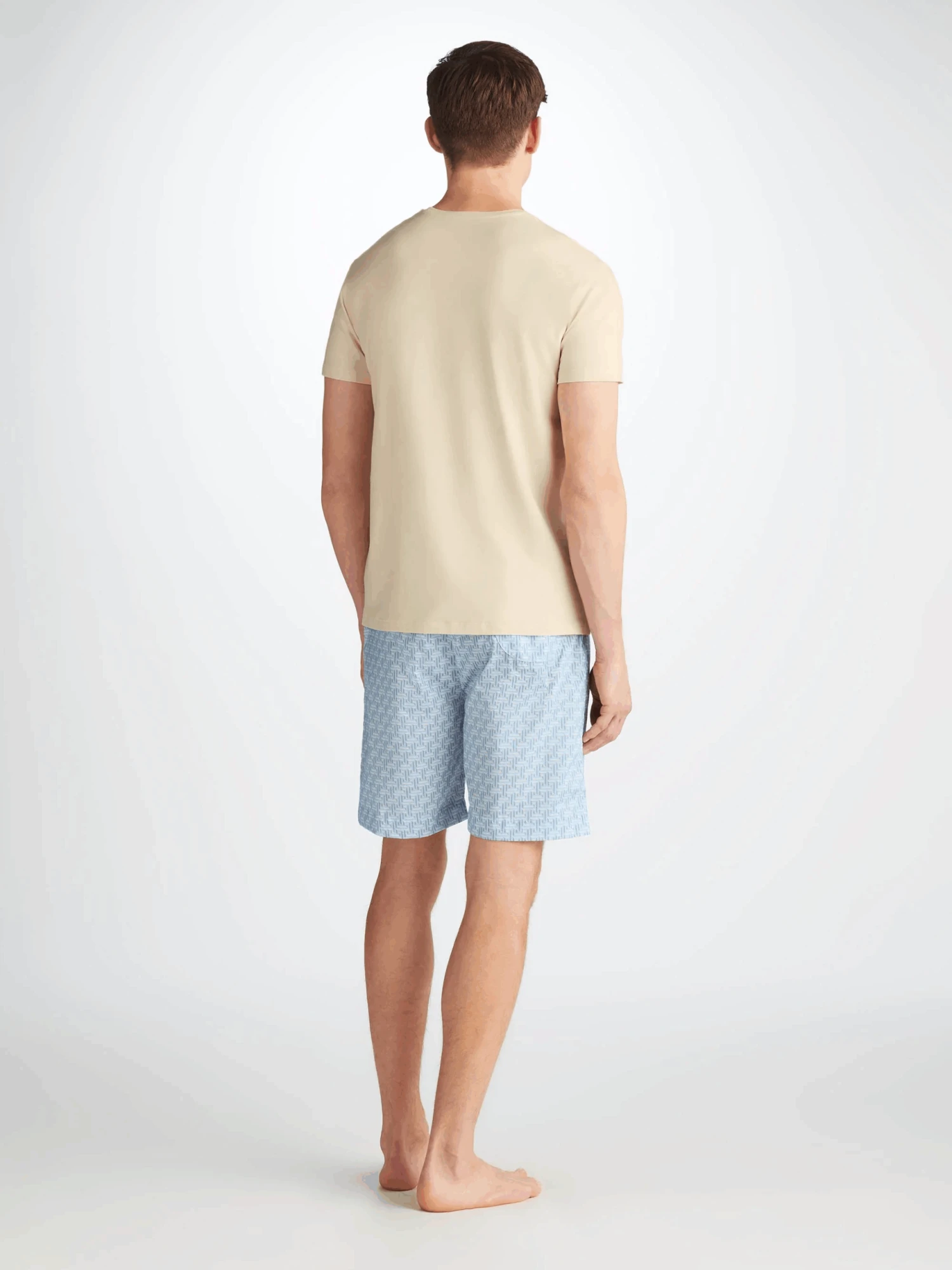 Men's Lounge Shorts Ledbury 72 Cotton Batiste Blue 6 Men's Lounge Shorts Ledbury 72 Cotton Batiste Blue - Image 4