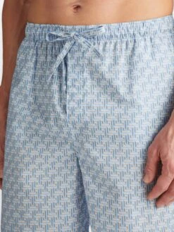 Men's Lounge Shorts Ledbury 72 Cotton Batiste Blue 11 Men's Lounge Shorts Ledbury 72 Cotton Batiste Blue -Derek Rose Shop 3560 LEDB072BLU 38621
