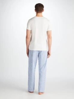 Men's Lounge Trousers James Cotton Blue 10 Men's Lounge Trousers James Cotton Blue -Derek Rose Shop 3564 JAME001BLU 38786
