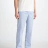 Men's Lounge Trousers James Cotton Blue -Derek Rose Shop 3564 JAME001BLU 38802