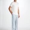 Men's Lounge Trousers Nelson 100 Cotton Batiste Blue 1 Men's Lounge Trousers Nelson 100 Cotton Batiste Blue -Derek Rose Shop 3564 NELS100BLU 27993