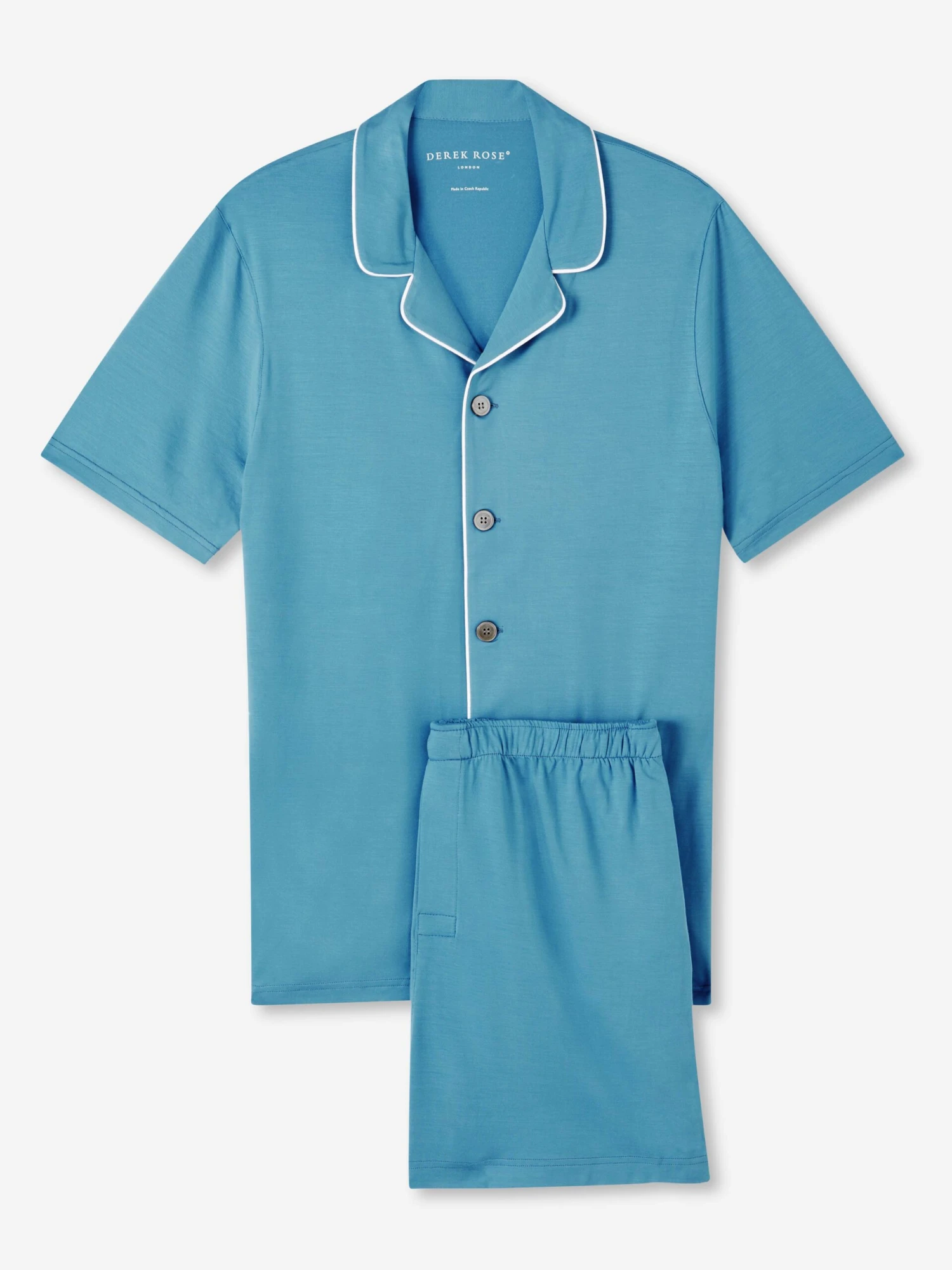 Men's Short Pyjamas Basel Micro Modal Stretch Harbour Blue 4 Men's Short Pyjamas Basel Micro Modal Stretch Harbour Blue - Image 2