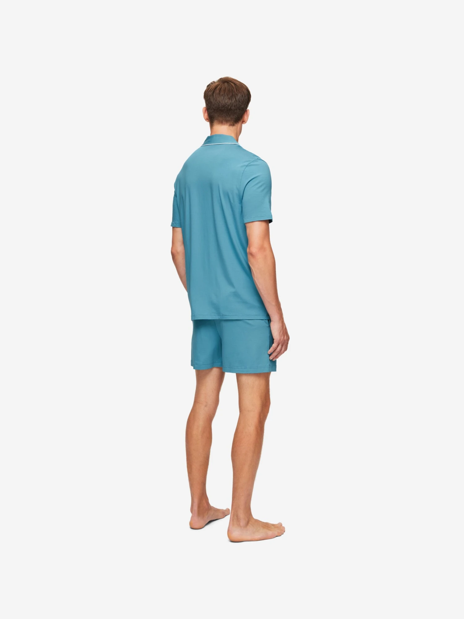Men's Short Pyjamas Basel Micro Modal Stretch Harbour Blue 6 Men's Short Pyjamas Basel Micro Modal Stretch Harbour Blue - Image 4