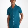 Men's Short Pyjamas Basel Micro Modal Stretch Poseidon Blue