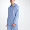 Men's Classic Fit Pyjamas Amalfi Cotton Batiste Blue -Derek Rose Shop 5000 AMAL001BLU 37198