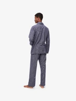 Men's Classic Fit Pyjamas Braemar 32 Brushed Cotton Navy 12 Men's Classic Fit Pyjamas Braemar 32 Brushed Cotton Navy -Derek Rose Shop 5000 BRAE032NAV 2