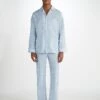 Men's Classic Fit Pyjamas Ledbury 72 Cotton Batiste Blue
