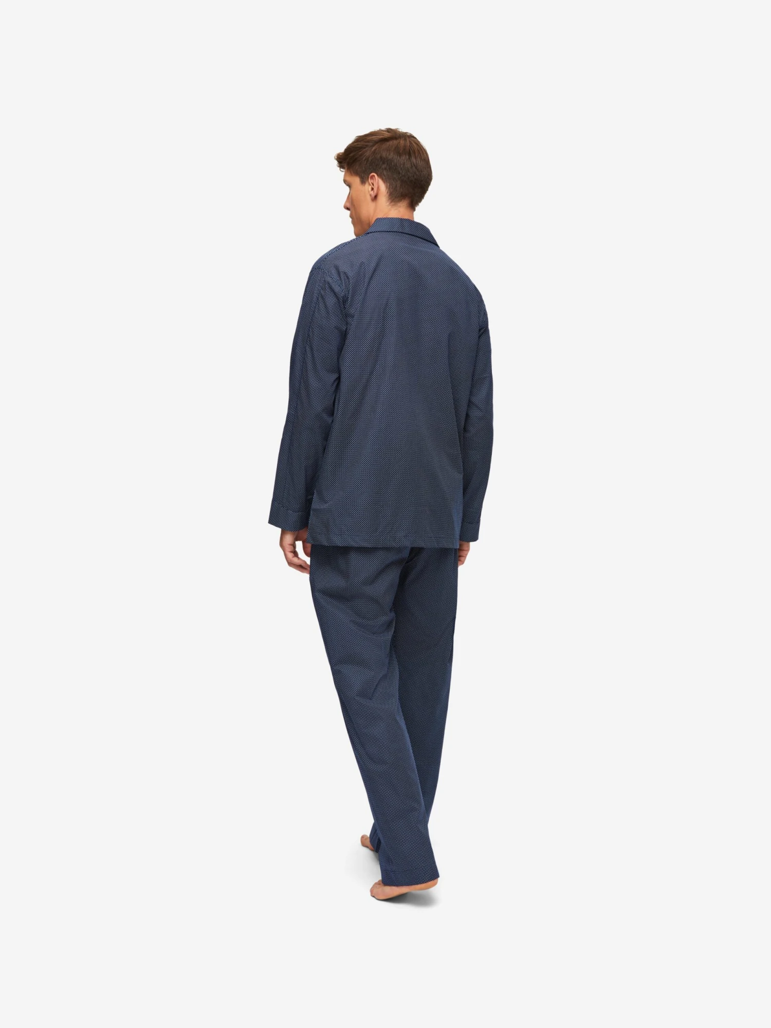 Men's Classic Fit Pyjamas Plaza 21 Cotton Batiste Navy 7 Men's Classic Fit Pyjamas Plaza 21 Cotton Batiste Navy - Image 5