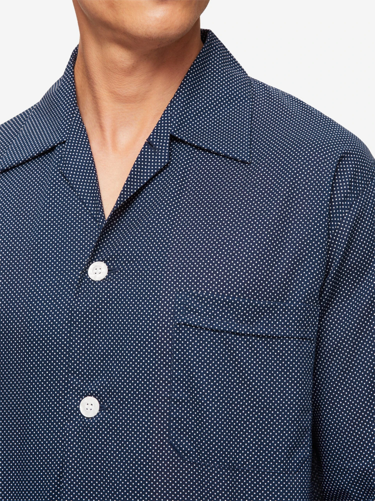 Men's Classic Fit Pyjamas Plaza 21 Cotton Batiste Navy 3 Men's Classic Fit Pyjamas Plaza 21 Cotton Batiste Navy