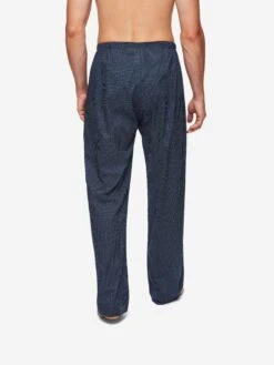 Men's Classic Fit Pyjamas Plaza 21 Cotton Batiste Navy 14 Men's Classic Fit Pyjamas Plaza 21 Cotton Batiste Navy -Derek Rose Shop 5000 PLAZ021NAV 2000