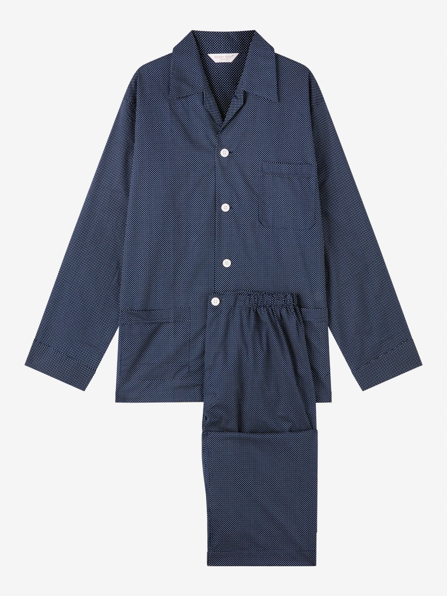 Men's Classic Fit Pyjamas Plaza 21 Cotton Batiste Navy 4 Men's Classic Fit Pyjamas Plaza 21 Cotton Batiste Navy - Image 2