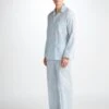 Men's Classic Fit Pyjamas Nelson 100 Cotton Batiste Blue 2 Men's Classic Fit Pyjamas Nelson 100 Cotton Batiste Blue -Derek Rose Shop 5005 NELS100BLU 32634