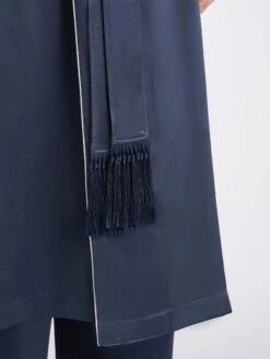 Men's Dressing Gown Bailey Silk Satin Navy -Derek Rose Shop 5535 BAIL001NAV 37597