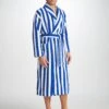 Men's Bathrobe Aston 31 Terry Cotton Blue 2 Men's Bathrobe Aston 31 Terry Cotton Blue -Derek Rose Shop 5705 ASTO031BLU 1605