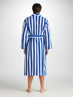 Men's Bathrobe Aston 31 Terry Cotton Blue 12 Men's Bathrobe Aston 31 Terry Cotton Blue -Derek Rose Shop 5705 ASTO031BLU 1651