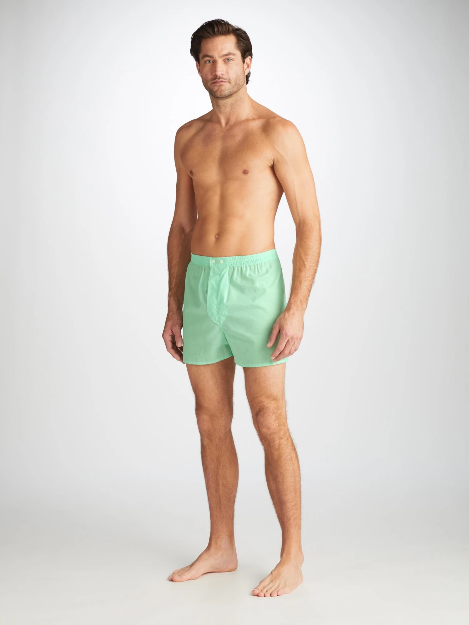 Men's Classic Fit Boxers Amalfi Cotton Batiste Mint 5 Men's Classic Fit Boxers Amalfi Cotton Batiste Mint - Image 3