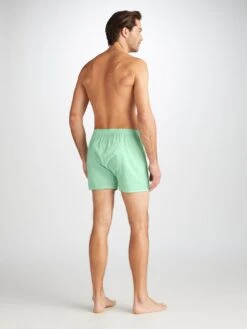 Men's Classic Fit Boxers Amalfi Cotton Batiste Mint 10 Men's Classic Fit Boxers Amalfi Cotton Batiste Mint -Derek Rose Shop 6000 AMAL001MIN 114