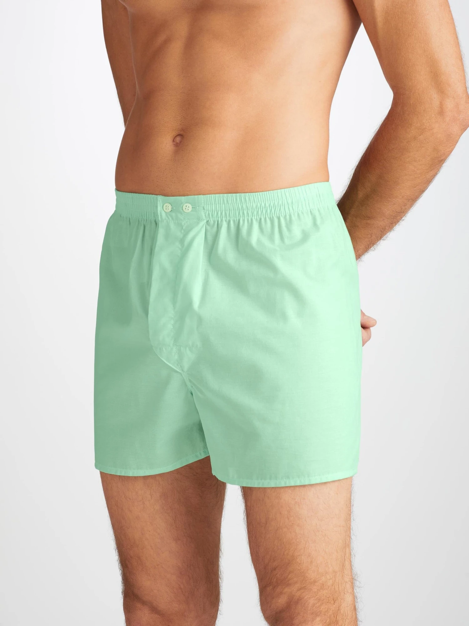 Men's Classic Fit Boxers Amalfi Cotton Batiste Mint 7 Men's Classic Fit Boxers Amalfi Cotton Batiste Mint - Image 5