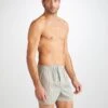 Men's Classic Fit Boxers Amalfi 20 Cotton Batiste Blue -Derek Rose Shop 6000 AMAL020BLU 318