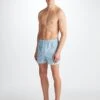 Men's Classic Fit Boxers Ledbury 72 Cotton Batiste Blue -Derek Rose Shop 6000 LEDB072BLU 32849