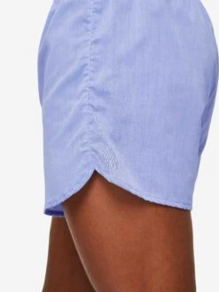 Men's Modern Fit Boxers Amalfi Cotton Batiste Blue -Derek Rose Shop 6050 AMAL001BLU 1059